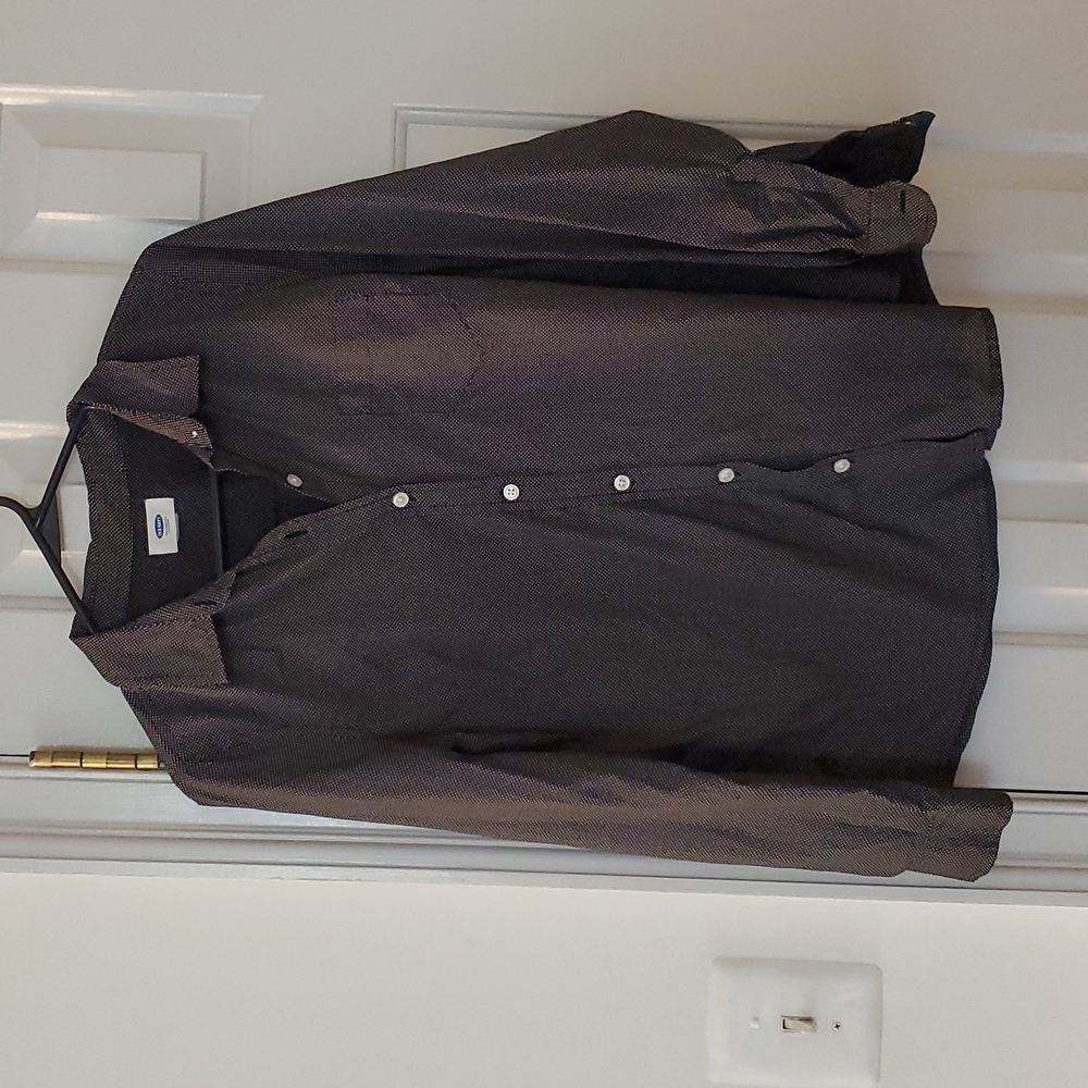 Cotton button down, black old navy